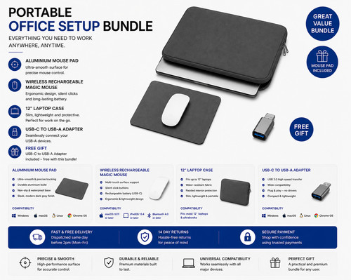 Portable office setup bundle - portable,