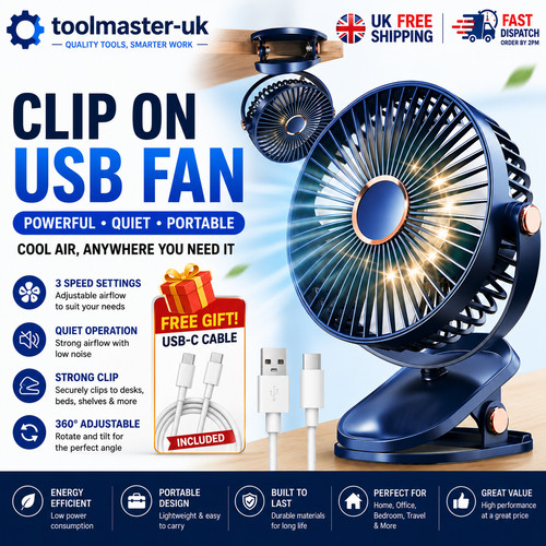 Portable clip fan usb - portable, on