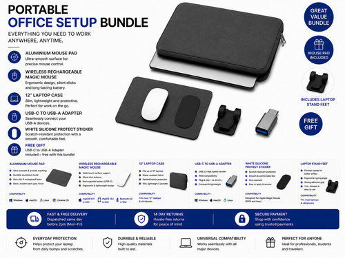 Portable office setup - office, bundle