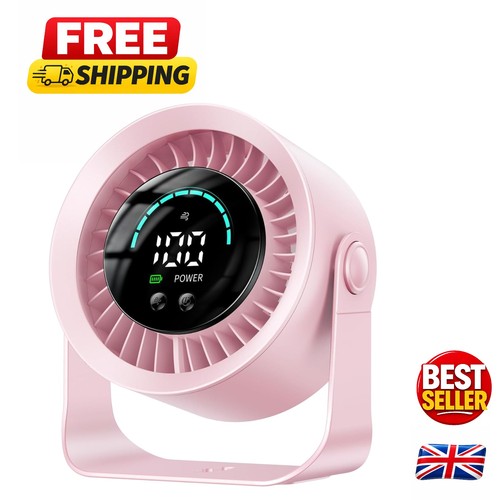Compact pink desk fan 100 - desk,