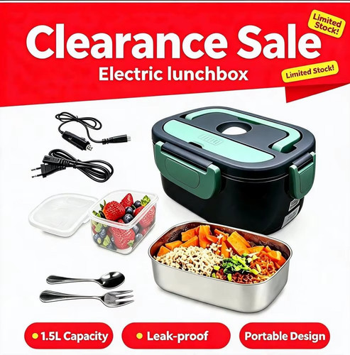 Heated lunch box 100w electric - lunch,