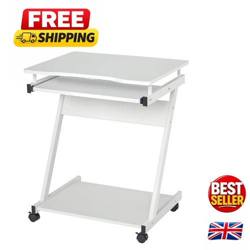 Shaped mobile computer desk - z-shaped,