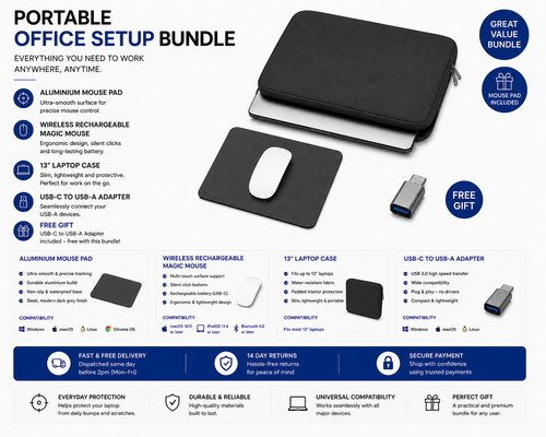 Portable office setup bundle - setup,